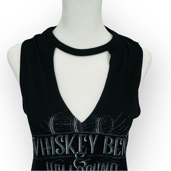 Bella Canvas Flowy Collection Graphic Tank Nashville Whiskey Bent in Black Sz. S - Picture 4 of 6
